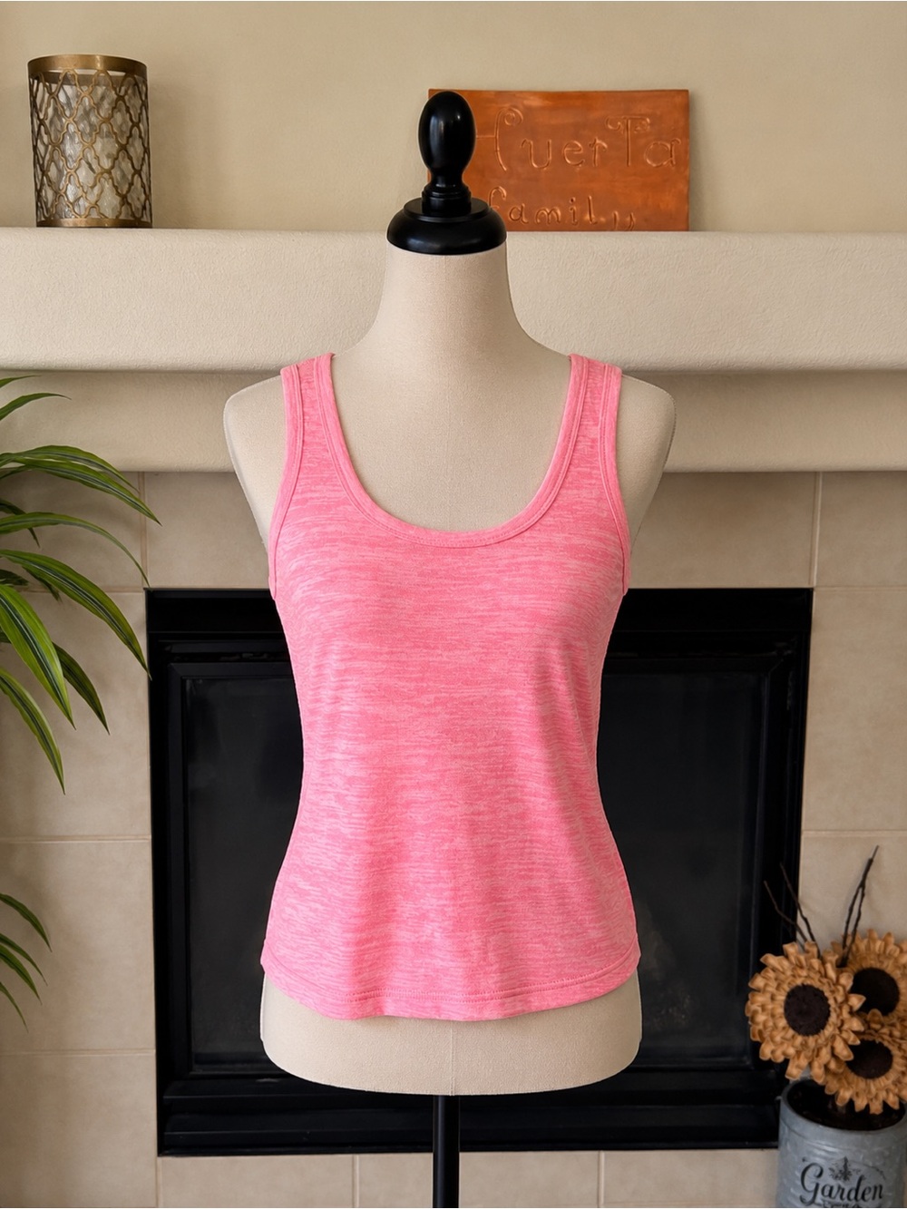 Gap Pink Marled Tank Top Women’s Large Sleeveless Casual Summer Shirt